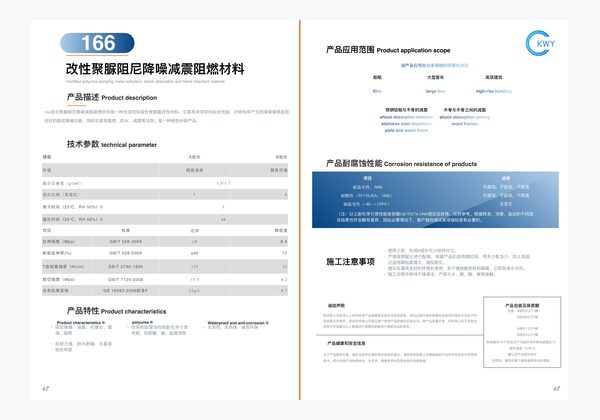 166 改性聚脲阻尼降噪减震阻燃材料